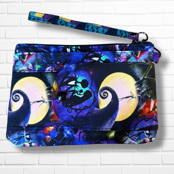 Disney Nightmare Before Christmas Themed Polly Purse Wristlet Handmade - Picture 1 of 5